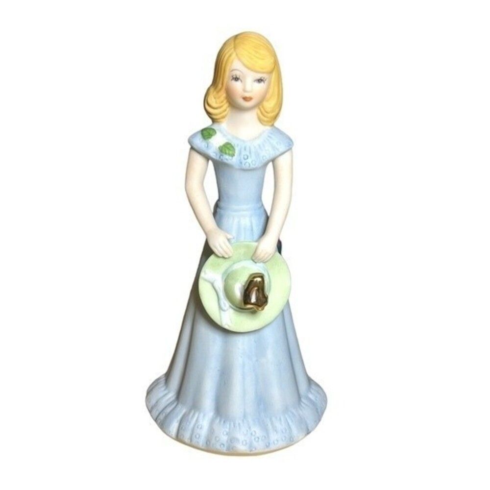 Enesco Growing Up Girls Birthday Porcelain Figurine Blonde Birthday Age 14 or 4